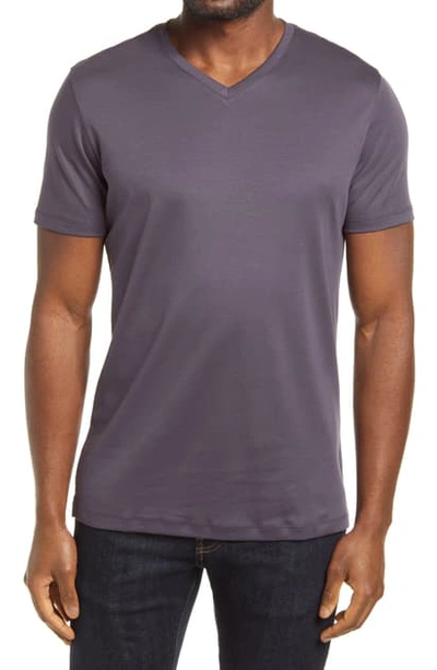 Shop Robert Barakett Georgia Regular Fit V-neck T-shirt In Winter Purple