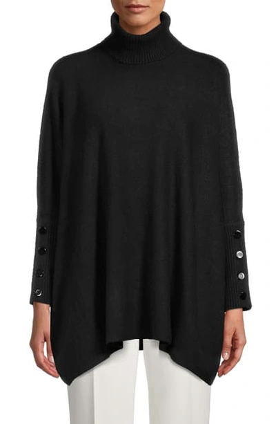 Shop Anne Klein Drop Shoulder Turtleneck Sweater In Anne Black