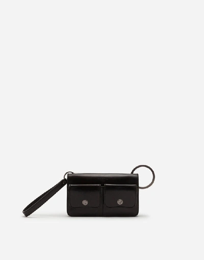 Shop Dolce & Gabbana Small Biker Bag In Horse In Black