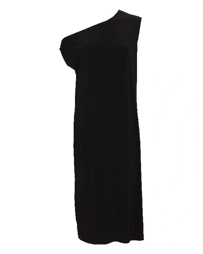 Shop Norma Kamali Drop Shoulder Jersey Midi Dress In Black