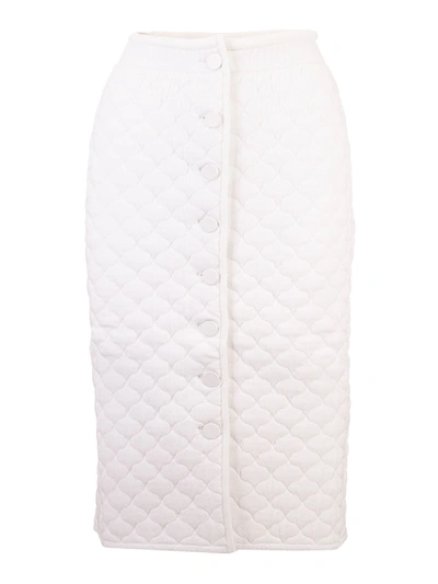 Shop Fendi Diamond Quilted Longuette In White