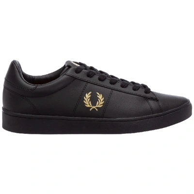 Shop Fred Perry Men's Shoes Leather Trainers Sneakers Spencer In Black