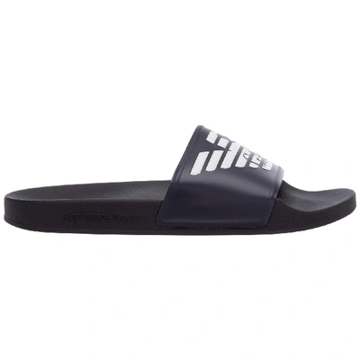 Shop Emporio Armani Men's Slippers Sandals Rubber In Blue