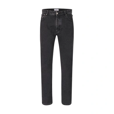 Shop Ami Alexandre Mattiussi Straight Fit Jeans In Used Black