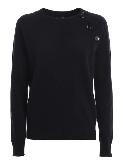 Shop Weekend Max Mara Dula Virgin Wool Sweater In Dark Blue