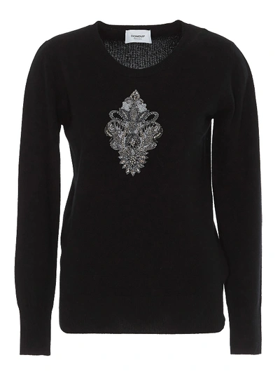 Shop Dondup Jewel Applique Sweater In Black