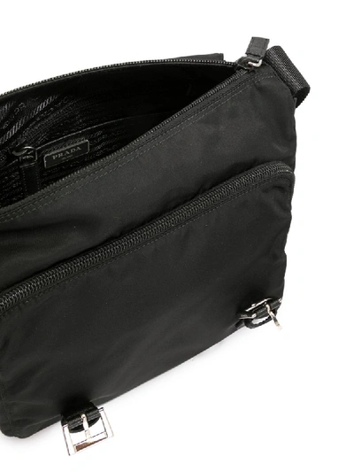 Pre-owned Prada Triangle Logo Crossbody Bag In Black