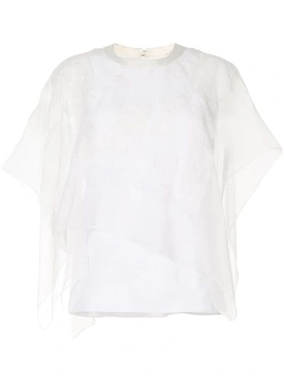 Shop Sacai Lace-overlay Vest In White