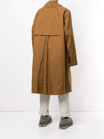 Shop Undercover Side-tie Wrap Coat In Brown