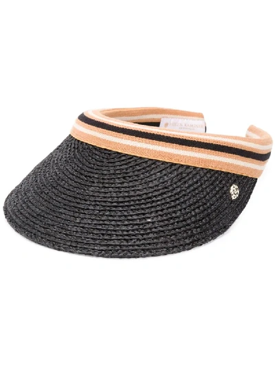 Shop Helen Kaminski Iconic Marina Visor Hat In Black