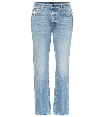 Shop Khaite Kyle Low-rise Straight Jeans In Blue