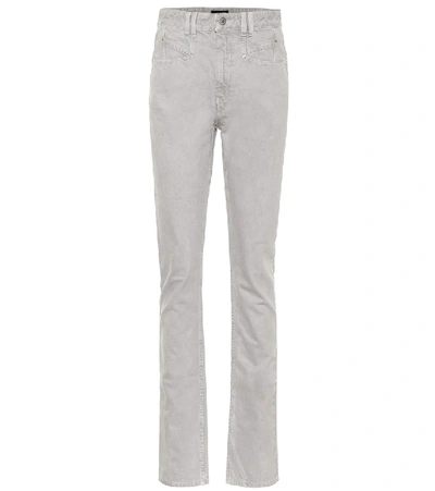 Shop Isabel Marant Nominic High-rise Slim Jeans In Grey