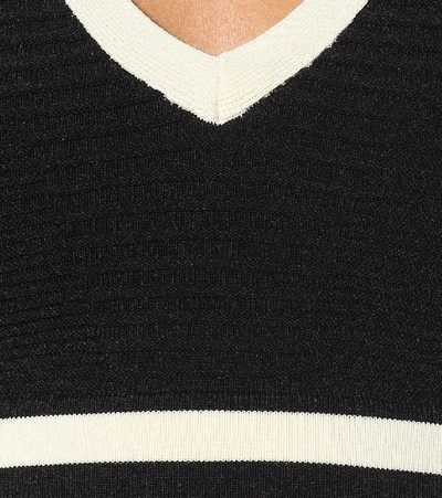 Shop Adam Selman Sport Ribbed-knit Crop Top In Black