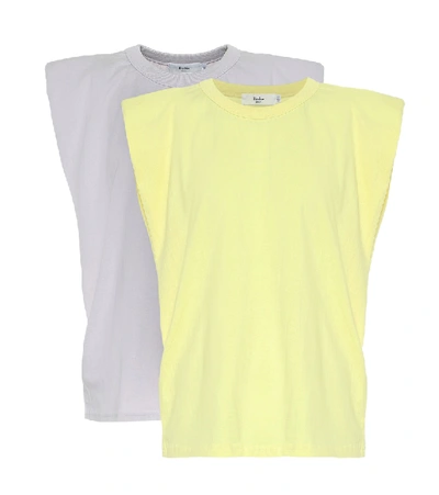 Shop The Frankie Shop Eva Set Of 2 Cotton Tank Tops In Yellow