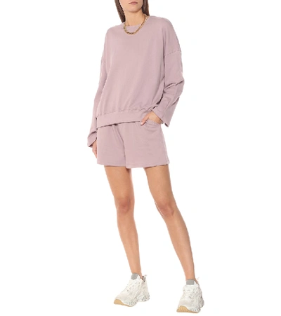 Shop The Frankie Shop Jaimie Sweatshirt And Shorts Set In Purple