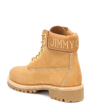 Shop Jimmy Choo X Timberland Premium 6 Ankle Boots In Beige