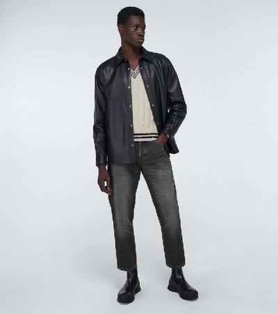 Shop Ami Alexandre Mattiussi Tapered-fit Jeans In Black