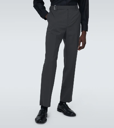 Shop Valentino Straight-fit Pants In Grey