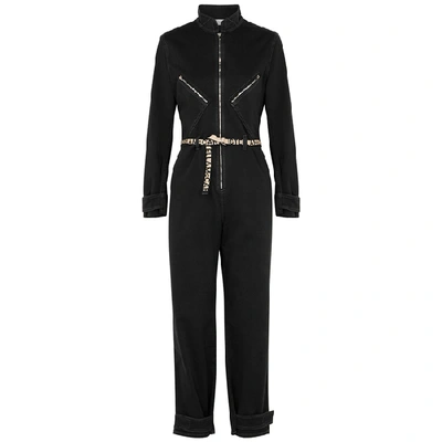 Shop Stella Mccartney Black Stretch-denim Jumpsuit