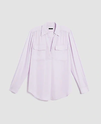 Shop Ann Taylor Camp Shirt In Graceful Orchid