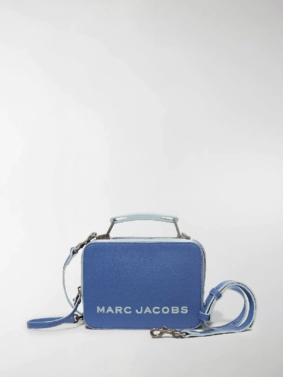 Shop Marc Jacobs The Textured Box-style Crossbody Bag In Blue