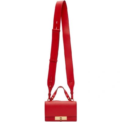 Shop Alexander Mcqueen Red Small Skull Lock Bag In 6013 Dpred