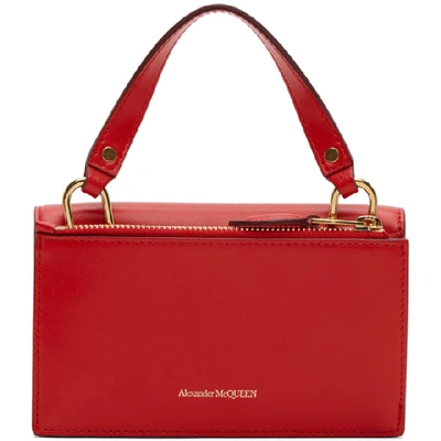 Shop Alexander Mcqueen Red Small Skull Lock Bag In 6013 Dpred