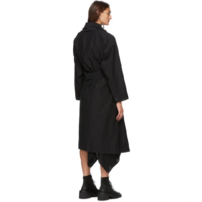 Shop Issey Miyake Black Paper Like Tricot Coat In 15 Black