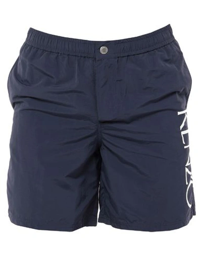 Shop Kenzo Swim Shorts In Dark Blue