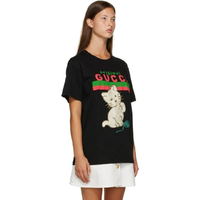 Shop Gucci Black Original  Cat T-shirt In 1082 Black/