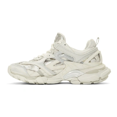 Shop Balenciaga Off-white Track.2 Open Sneakers In 9000 White