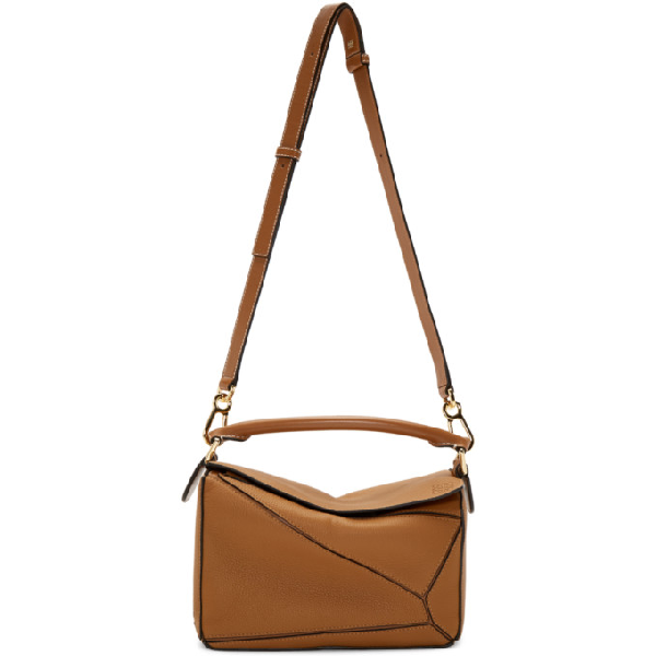 loewe small puzzle bag tan
