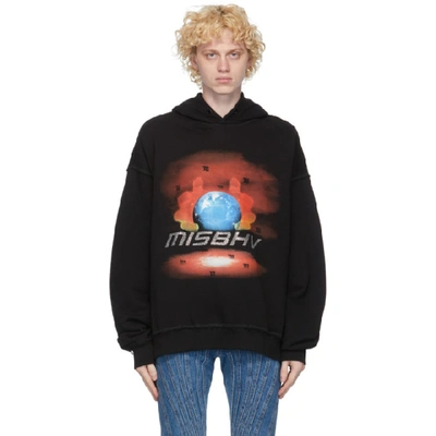 Shop Misbhv Black Globe Crystals Hoodie