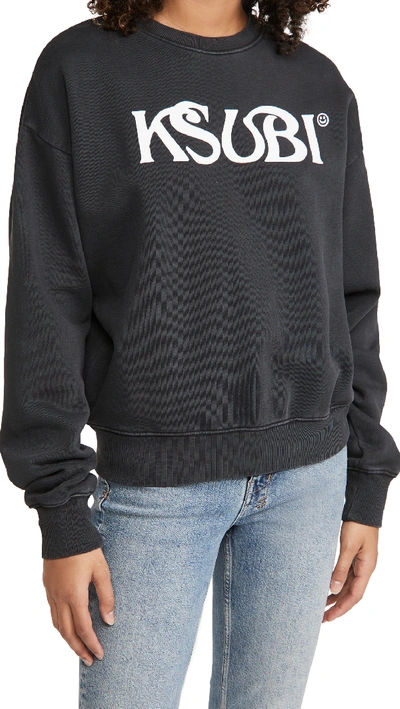 Shop Ksubi Ksmile Sweatshirt In Black