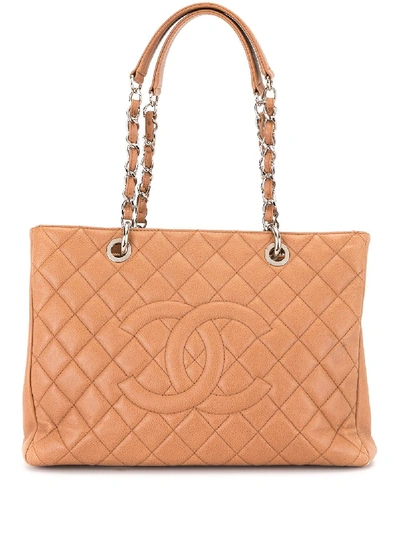 Pre-owned Chanel 2011 Grand Shopping Tote Bag In Brown