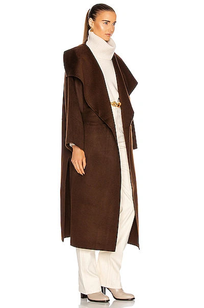 Shop Totême Annecy Coat In Dark Brown