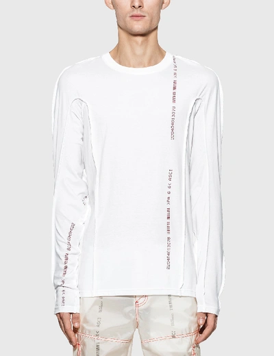 Shop Kanghyuk Cotton Reversible Long Sleeve T-shirt In White