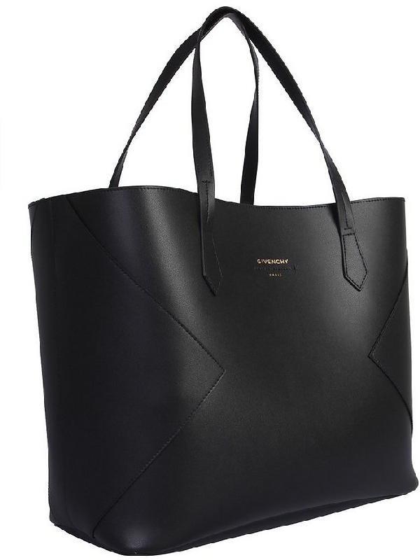 Givenchy Wing Smooth Leather Shopping Tote Bag In Black ModeSens