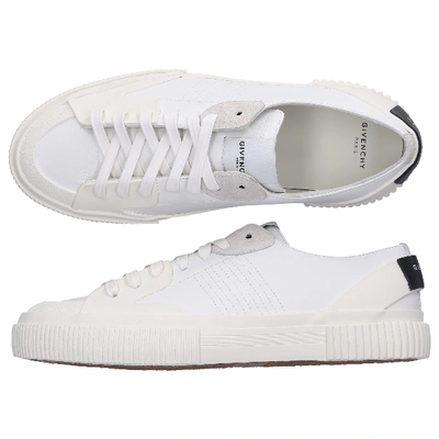 Shop Givenchy Low-top Sneakers Tennis Light Calfskin Logo White