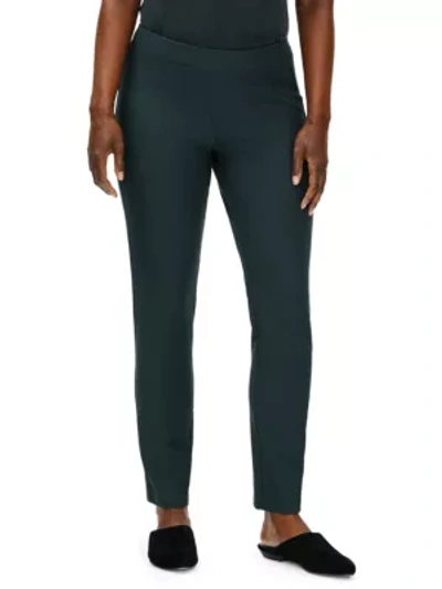 Shop Eileen Fisher Slim Ankle Pants In Forest Night