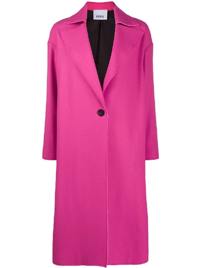 Shop Erika Cavallini Single Breasted Pink Coat