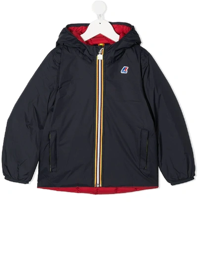 Shop K-way Padded Reversible Jacket In Red