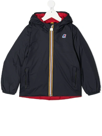 K-way Padded Reversible Down Jacket In Red