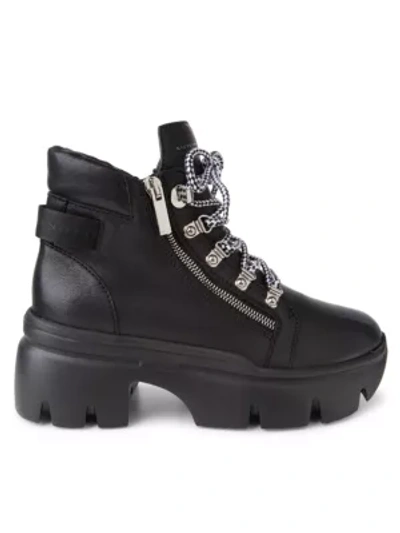 Shop Giuseppe Zanotti Apocalypse Lug-sole Leather Combat Boots In Kavasakin