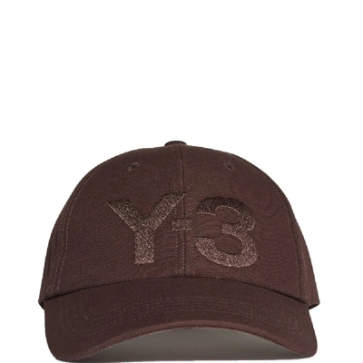 Shop Y-3 Logo Cap In Burgundy