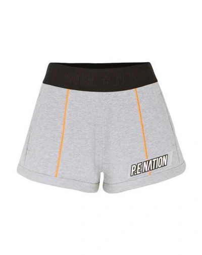 Shop P.e Nation P. E Nation Woman Shorts & Bermuda Shorts Grey Size L Cotton