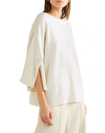 Shop Adam Lippes Woman Sweater Ivory Size Xl Merino Wool In White