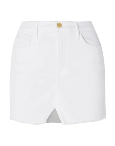 Shop Frame Denim Skirts In White