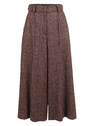 Shop Dolce & Gabbana Wool Trousers In Brown