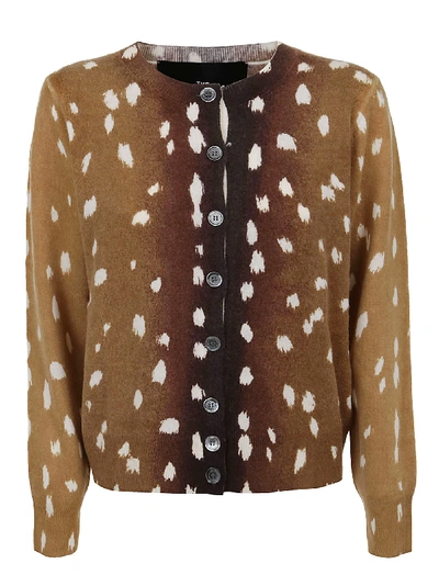 Shop Marc Jacobs The Printed Cardigan In Brown Multi